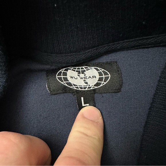 Vintage 1995 Wu-Wear Mens Large Wu-Tang Clan Velour Velvet Full Zip Track Jacket - Picture 5 of 10